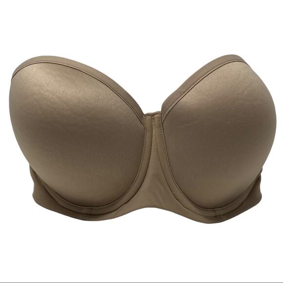 ThirdLove 24/7 Classic Strapless Bra In Taupe Size 32F - Picture 4 of 12